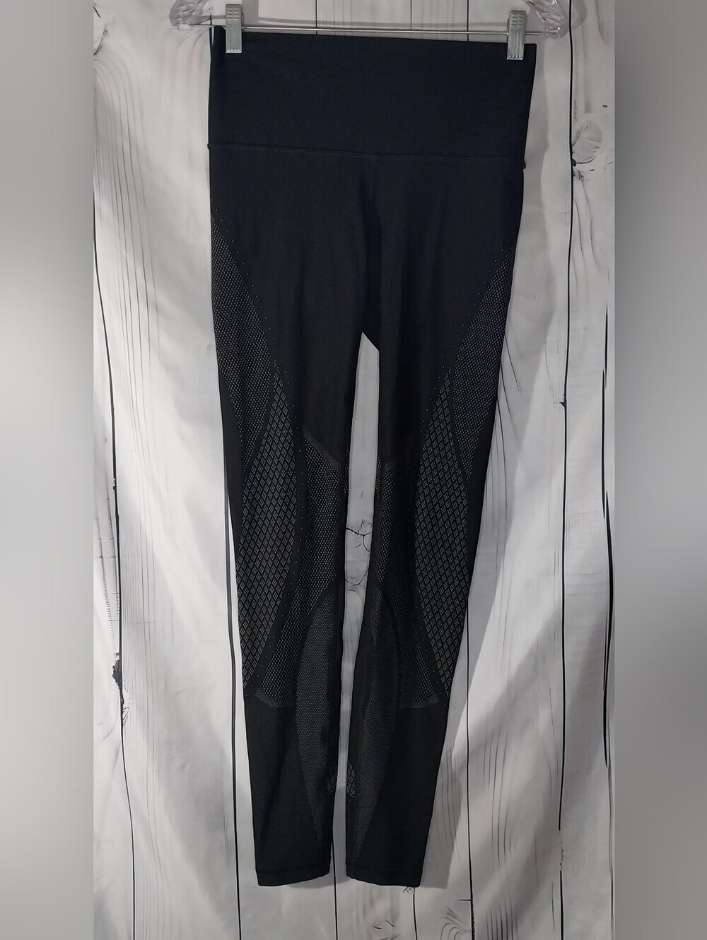 Lululemon Mapped Out Black Mesh Panel High-Waist Activewear Yoga Leggings